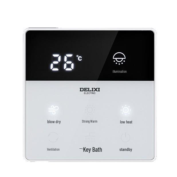 Delixi Smart Seven-in-One Touchscreen Bathroom Heater Switch Panel