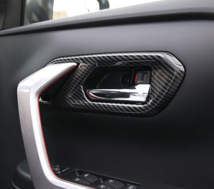Yearnify Interior Door Handle Cover Panel Knob Frame Cover Door Window Button Panel Set for Toyota Raize 2019 Fiber + (200 Series, onwards) (Carbon