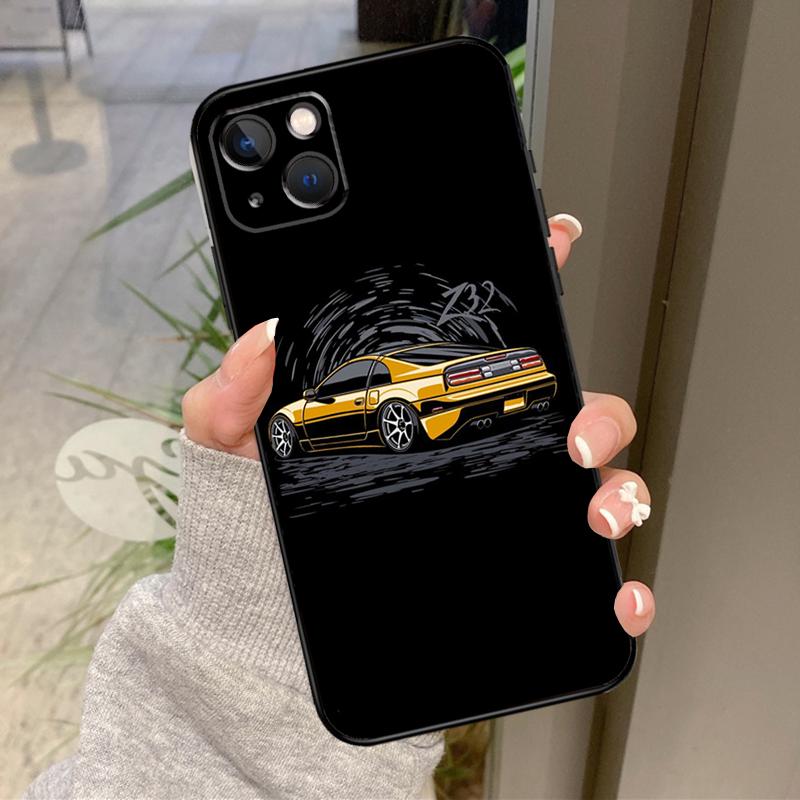 Sports Car JDM Drift Case For iPhone 17 Air 16 15 14 13 11 12 Pro Max Plus 12 13 Mini 16e 17 Pro Max Back Cover