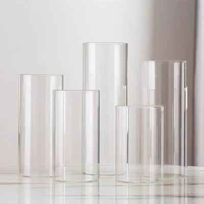 Europese Stijl Transparante Borosilicaat Glazen Kaarsenhouder met Kurken Afsluiting voor Bruiloft Aroma Kaarsen.