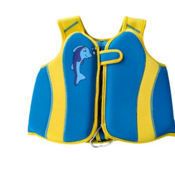 New Children s Buoyancy-free Inflatable Fashionable Color-blocked Unisex Adjustable Swimsuit M