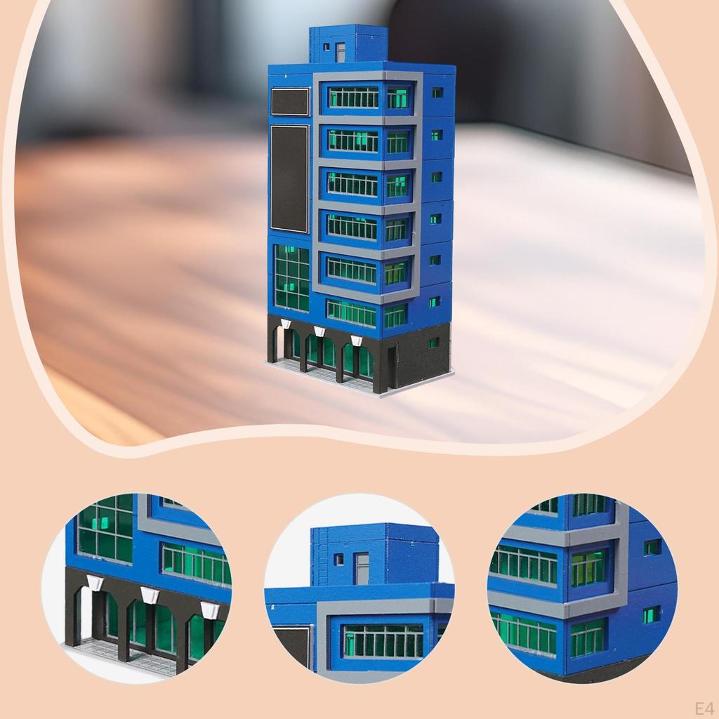 City Building Model Diorama 1/150 N Scale Scenery Layout Ornament for DIY Sand Table