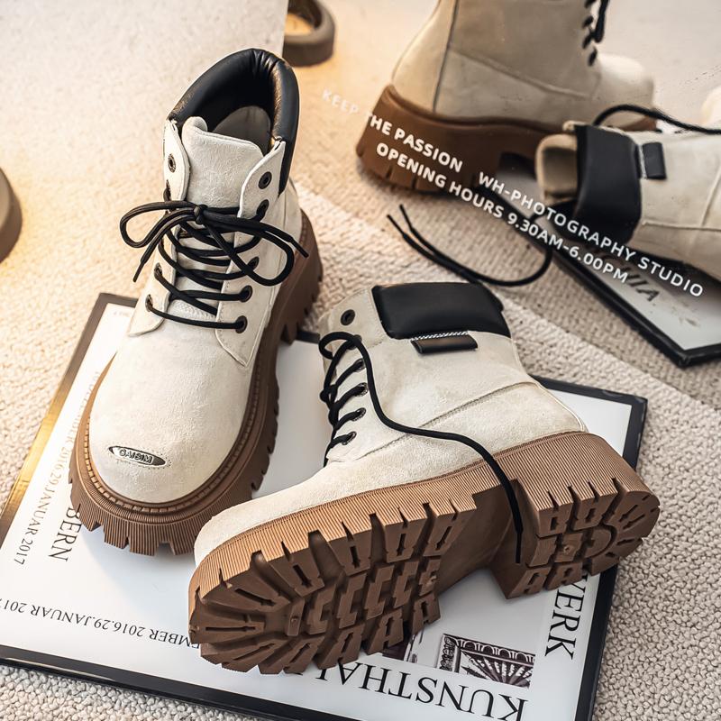 New Men s Classic Elevated Mickey Rattlesnake Boots Vintage American-style Big Toe Motorcycle Boots Trendy 45 светло-серый 3060₽