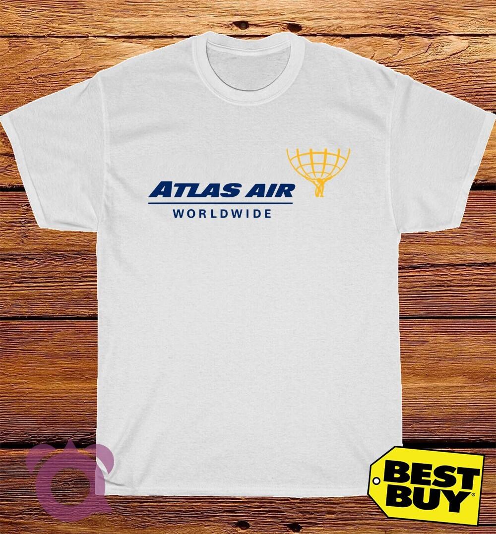 Ship From USA Atlas Air Cargo Logo Men s T-Shirt Made In USA Size S to 5XL XXXXL