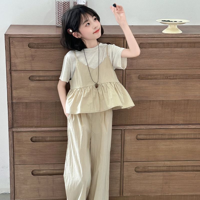 

Children s Clothes Set Girls Outfit Sets Top Shirts Kids Clothing Party Dresses Little Girl Sweatshirt Tweens 170cm абрикосовий