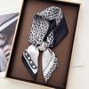 Fashion Leopard Printed Square Scarf Women Imitation Silk Scarves Bandanas Luxury Hijab Neckerchief Elegant Shawl Wraps