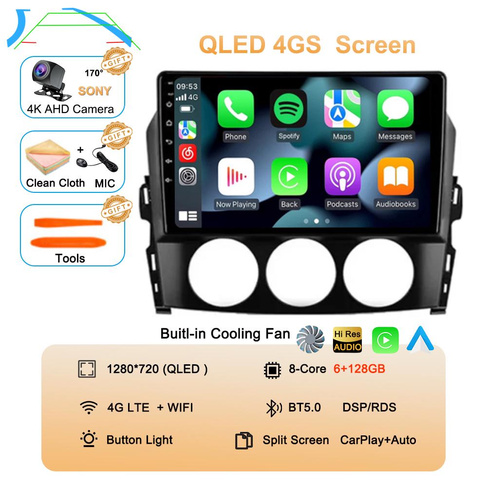 For Mazda MX-5 MX5 III 3 NC Miata 2008-2015 Android 14 Carplay Auto Car Radio Multimedia Video Player GPS Stereo 2din Head Unit