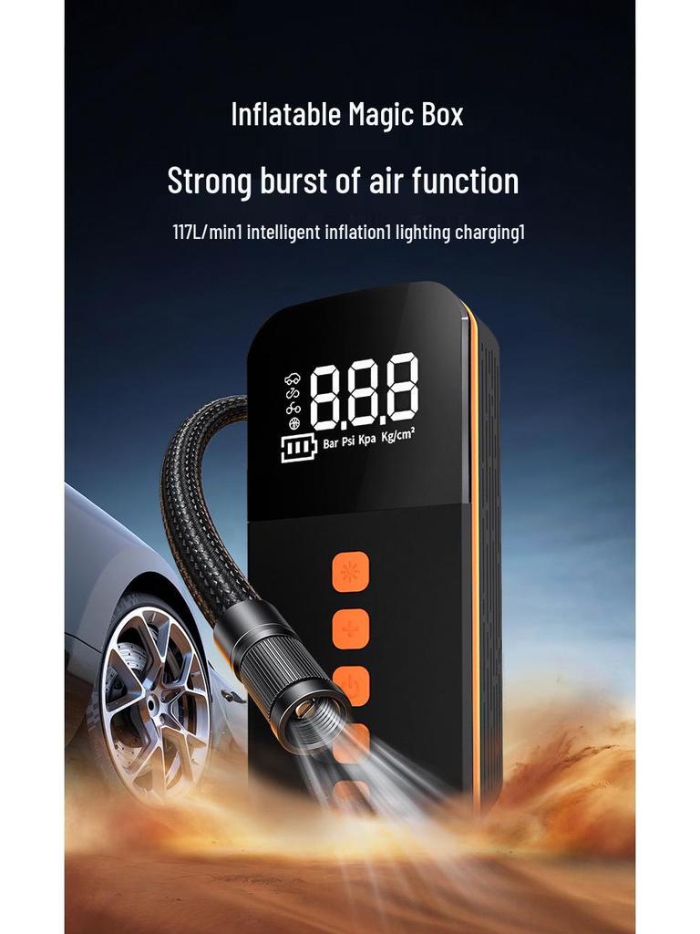 Smart Wireless Portable Car Tire Pump with Digital Display and Light