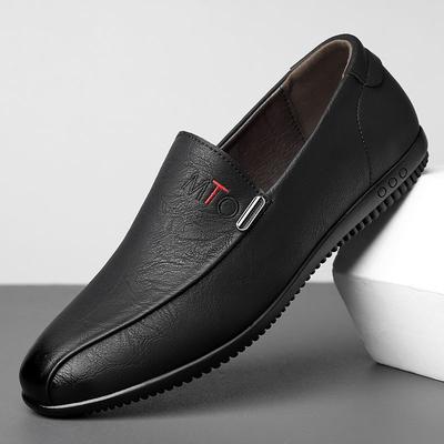 Chaussures en Cuir Style Business Casual Cuir Souple Semelle Souple Chaussures Légères Doudou pour Commuter