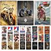 Signs Vintage Shabby Metal Tin Sign Motorcycle Rider Poster Art Tinplate Plaques Garage Motor Club Decor Painting Art Wall Pl