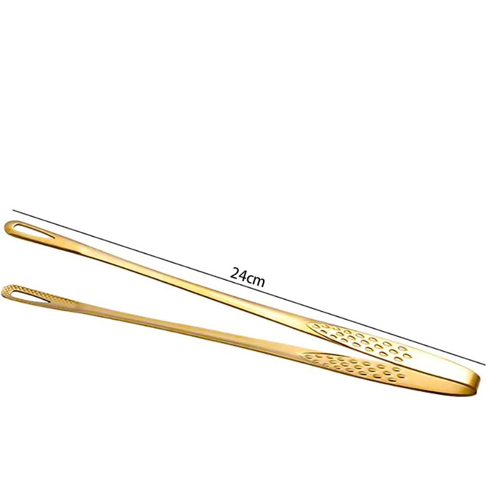 1Pcs Stainless Steel Food Tongs Non-Slip Long Handle Barbecue Clip Steak Buffet BBQ Tongs Kitchen Tools Cooking Accessories