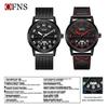 OFNS Men's Waterproof Quartz Watch with Double Calendar