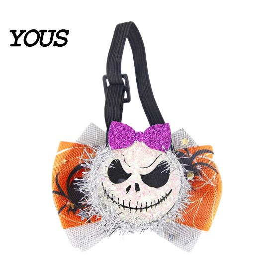 Decorative Bows for Potted Plants Halloween Goose Bow Tie, Porch Statue Accessories, Spooky Skull Ghost Petite Party Ornament Tie Lawn Statue, Outdoor
