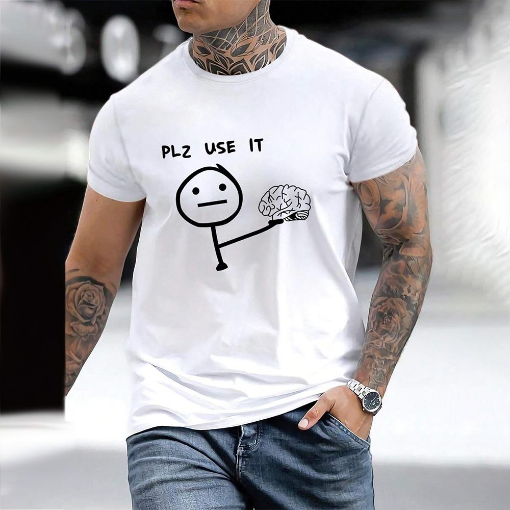 2024 New Funny 3D Print Men's T-Shirt Outdoor Daily Casual T-Shirts Clothing Oversized Soft Fitness Muscle Short Sleeve Tops Men