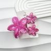 3Pcs Colorful Gradient Color Flower Hair Claws Sweet Barrettes  Shark Clip For Women Girls Beach Hair Accessories Gifts