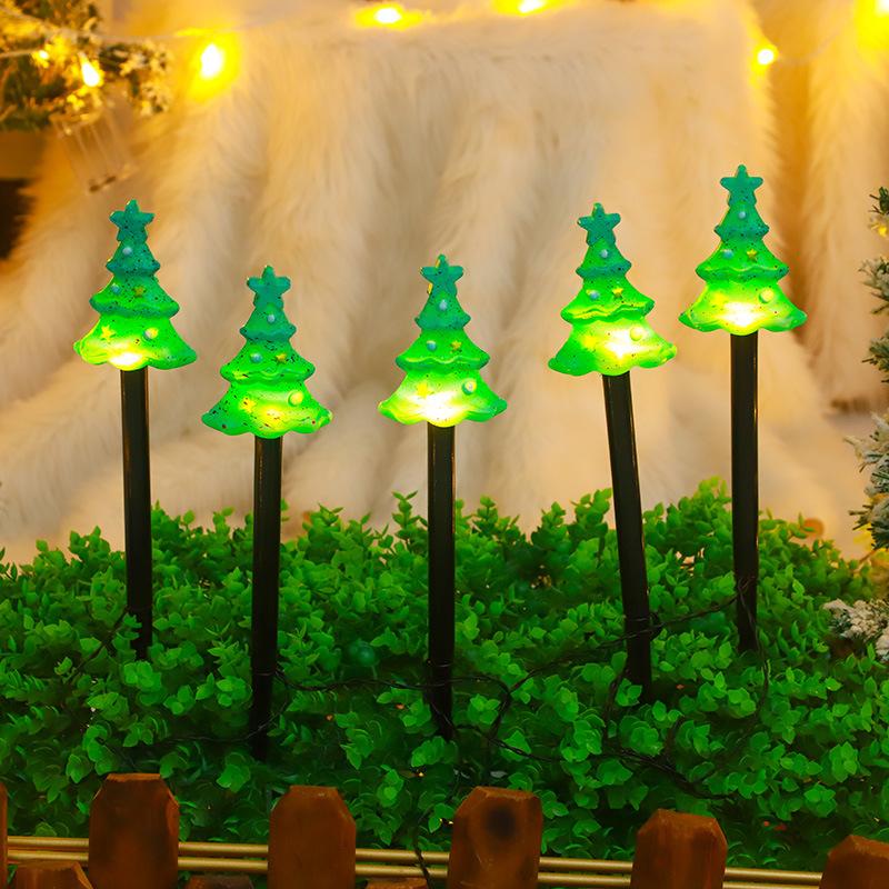 

LED Solar Plug-in Light One To Five Christmas Snowman Snowflake Christmas Garden Light Outdoor Atmosphere Decoration Lawn Light