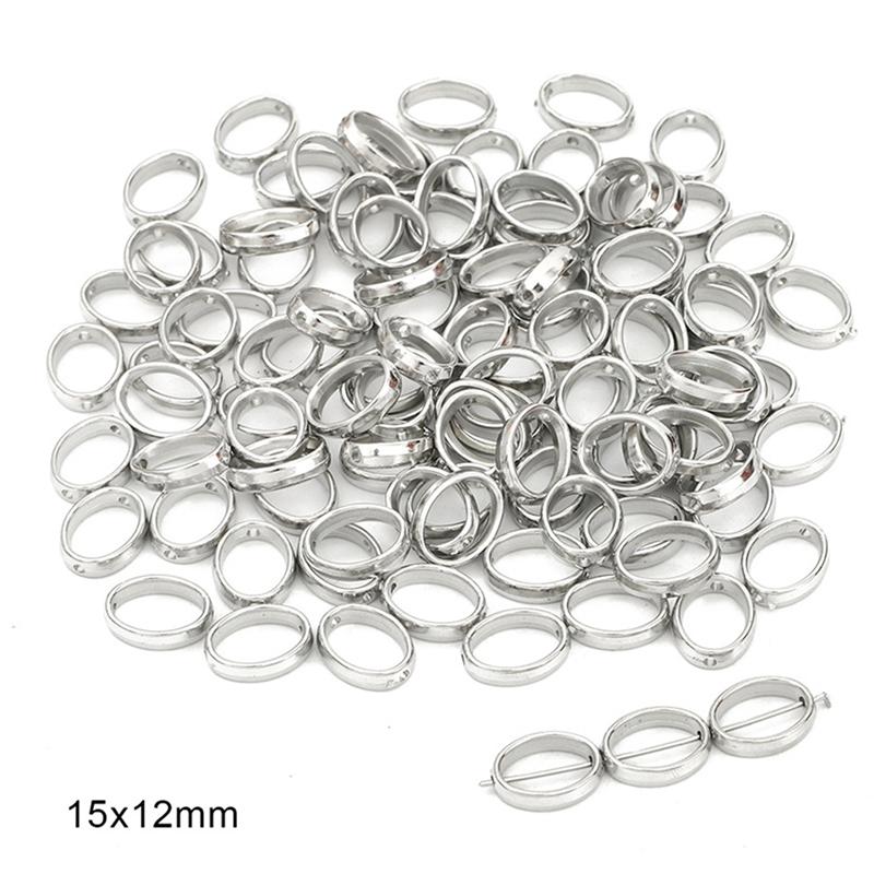 50Pcs Two Hole Ccb Beads Frame Spacer Beads Diy Necklace Bracelet Connectors