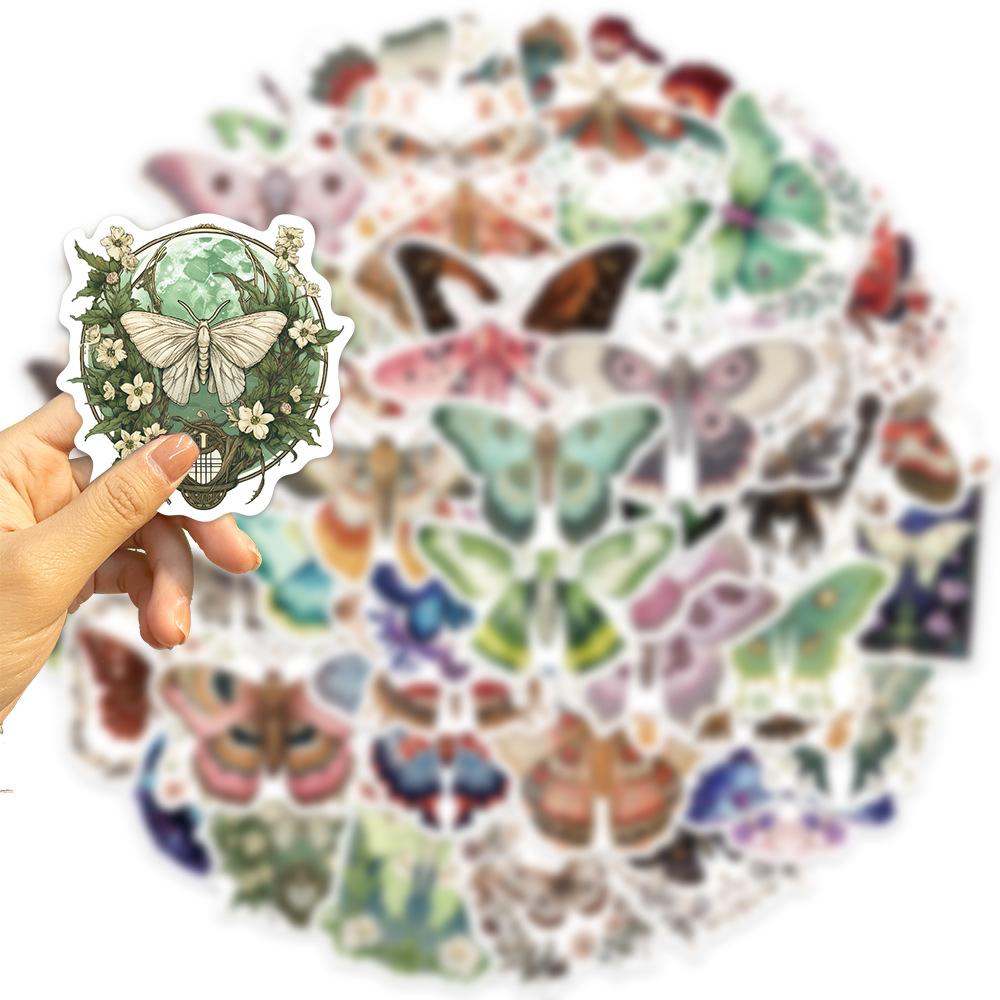 50 Colored Blender Moth Stickers Personalized Decorative Guitar Laptop Suitcase DIY Waterproof Stickers