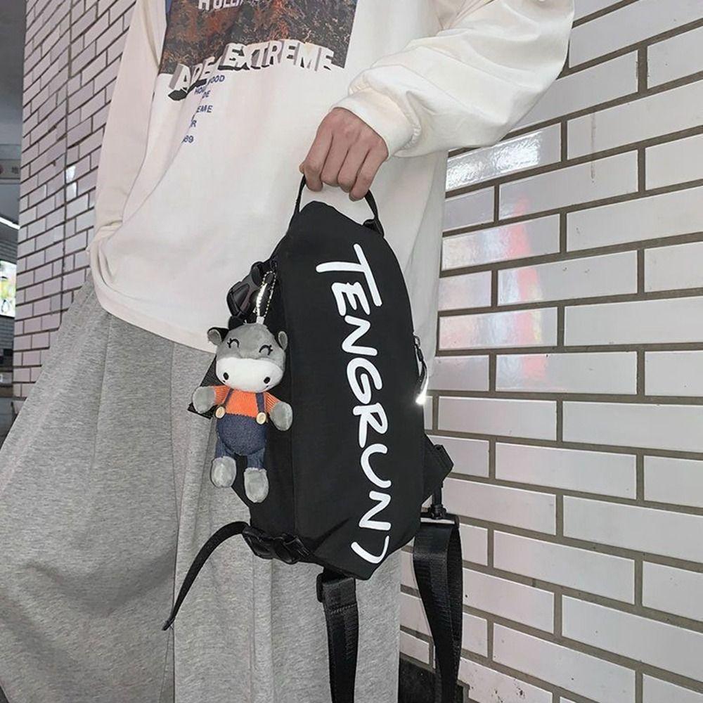 Letter Chest Bag Messenger Bag Shoulder Bag Lightweight Crossbody Bag  Streetwear
