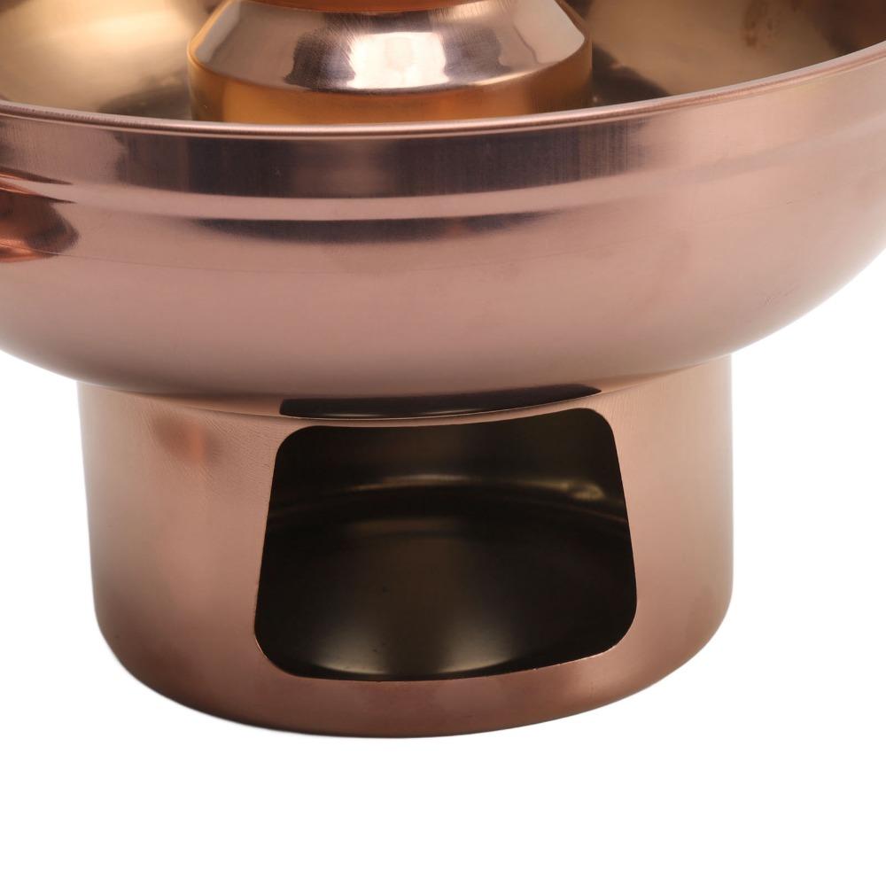 Rose Gold Dry Ice Hot Pot 410 Stainless Steel Dessert Fondue Pot Chinese Hot Pot Home Kitchen