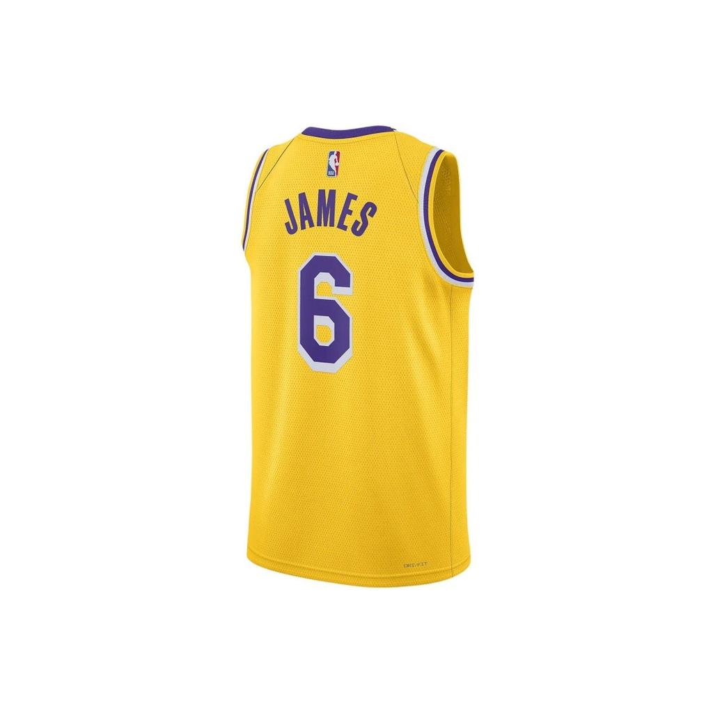 Nike xNBA Lakers  LeBron James No. 6 Jersey  Unisex  Yellow