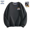 GENIOLAMODE Men's Fleece-Lined Crewneck Graphic Sweatshirt