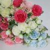 5-Head Persian Rose Peony Bouquet Artificial Silk Wedding Ceremony Decor