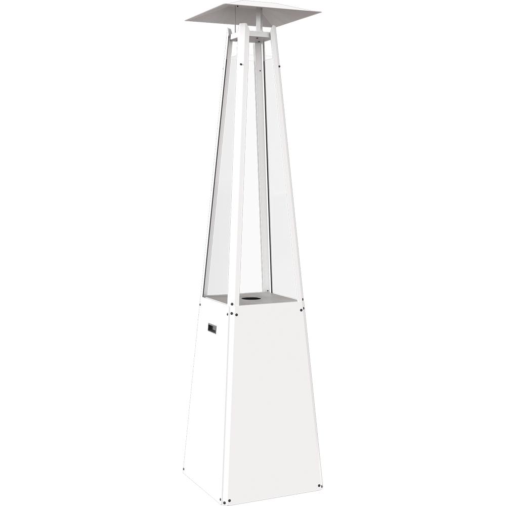 Outdoor Gas Heater Umbrella Steel White 12 kW Set