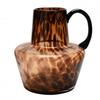Hestia Glass Jug Style Vase With Handle - Mocha
