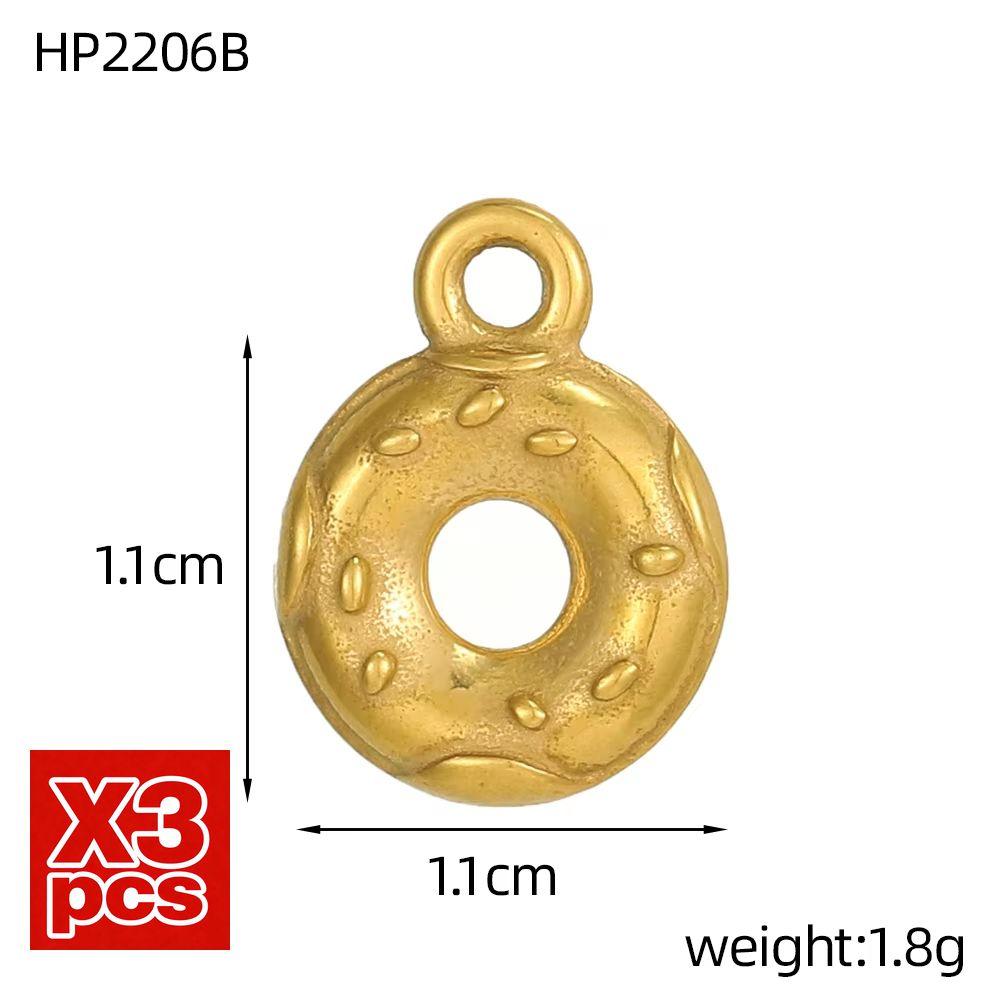 CARLIDANA Neuankunft Mode Edelstahl 3D DIY Obst Donut Anhänger Eiscreme Anhänger für Halskette Vergoldeter Schmuck