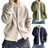 Loose Long Sleeve Cardigan Solid Color Warm Coat Jacket Men Knitted Sweater  Spring Autumn