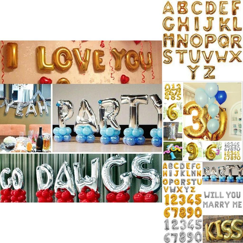 Elegant 40 Inch Gold And Silver Number Foil Balloons For Kids Birthday Parties