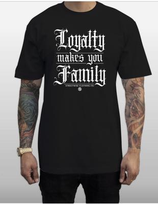 Streetwise Loyal Family Graphic T-Shirt Black & Burgundy & Gray M-5XL Unisex T-Shirt