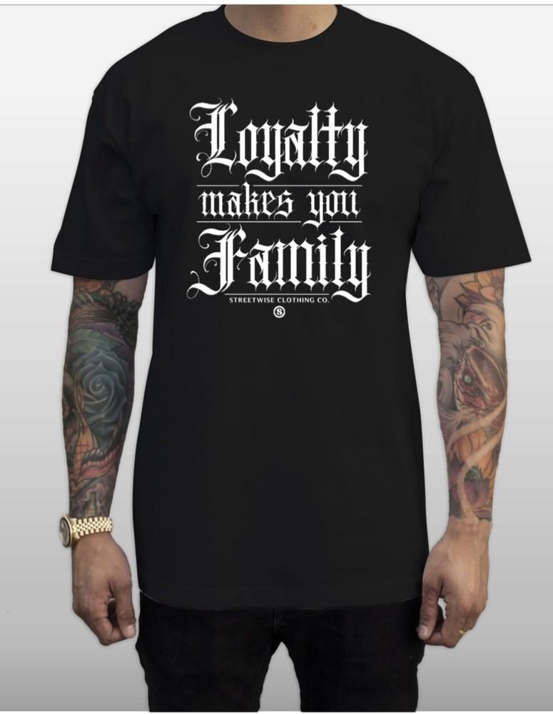 streetwise Лояльная Семья Графическая Футболка Черный & Бордовый & Серый M-5XL Унисекс Футболка XXL