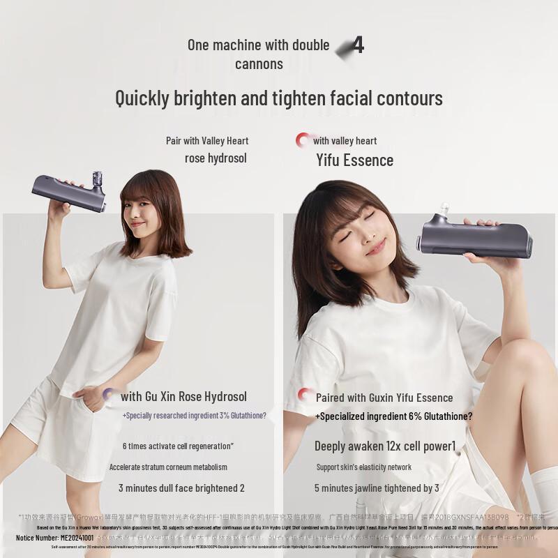 Guxin Needle-Free Hydro-Light Facial Device CN plug (adapter included)