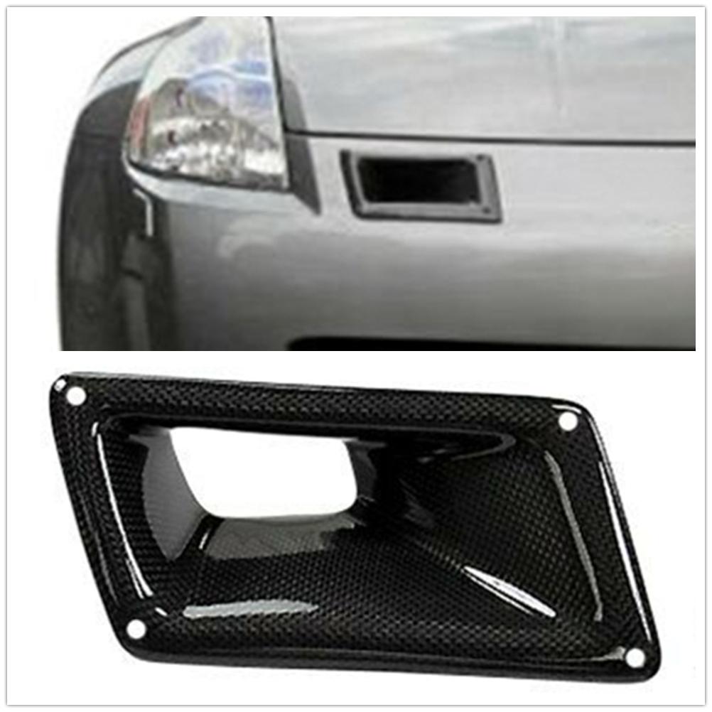 Für Nissan 350Z Z33 2003-2009 Motorhaube Vorne Luftschlitz Stoßfänger Hauben Lufteinlass Abdeckung Verkleidung Kohlefaser Auto Oberer Auslasskanal Rahmen