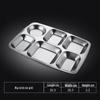 Lijia 201 Stainless Steel 6-Compartment Divided Lunch Tray
