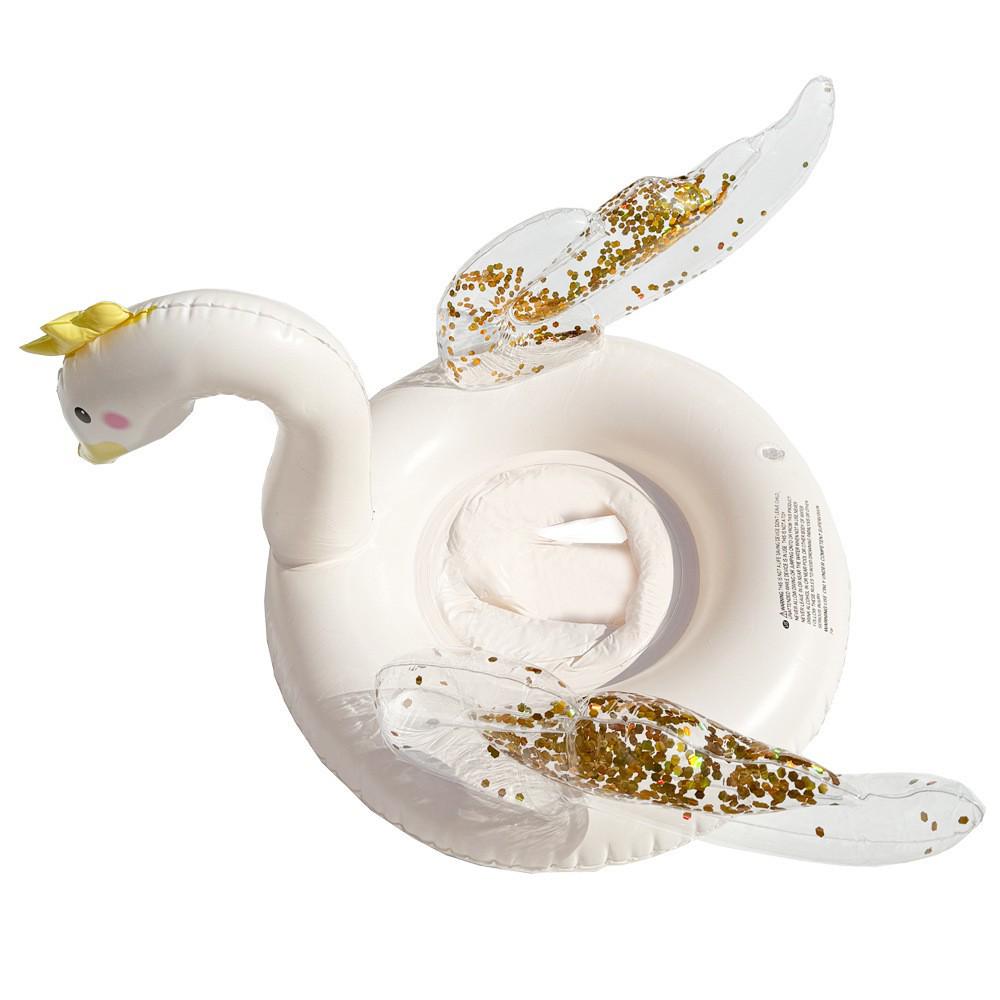 Xiao Lv Inflatable Baby Swim Ring with Removable Sunshade Canopy