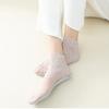 Socks Women's Lolita Lace Fashion Transparent Invisible Thin Cotton Non-Slip Short Ankle Black White Print Ruffles Boat Sock