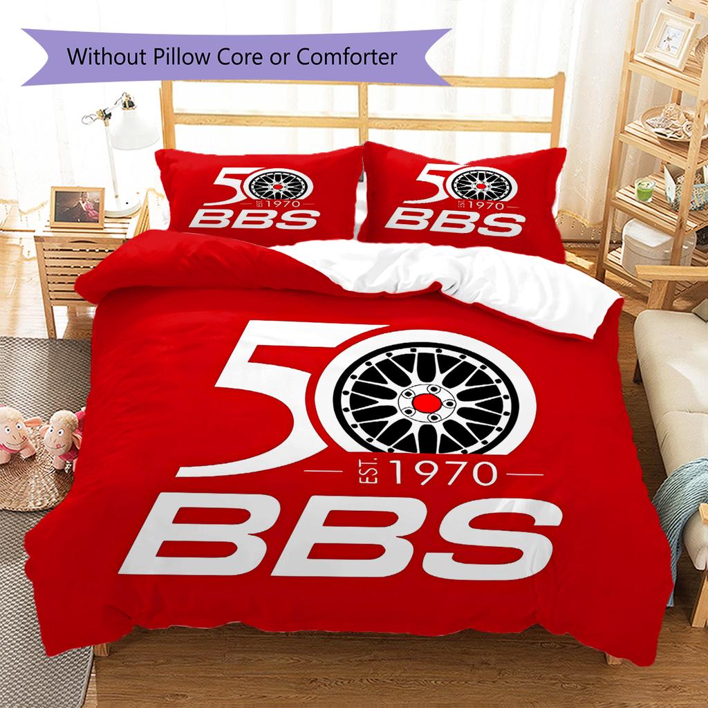 BBS Muster Bettwäsche, Steppbett Set Bettbezug Kissenbezug Zuhause Geburtstagsgeschenk (1 Bettbezug + 2 Kissenbezüge, ohne Füllung)