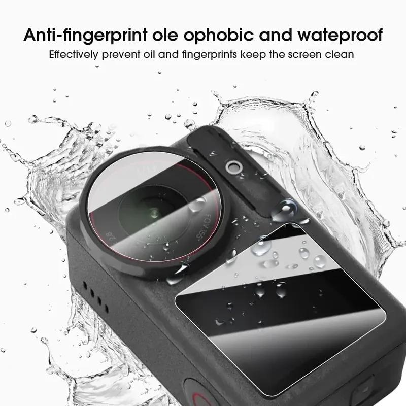 Tempered Glass Camera Screen Protectors for DJI Osmo Action 3 4 5 Pro Lens Cover 9H Full Coverage Anti-scratch Protective Films