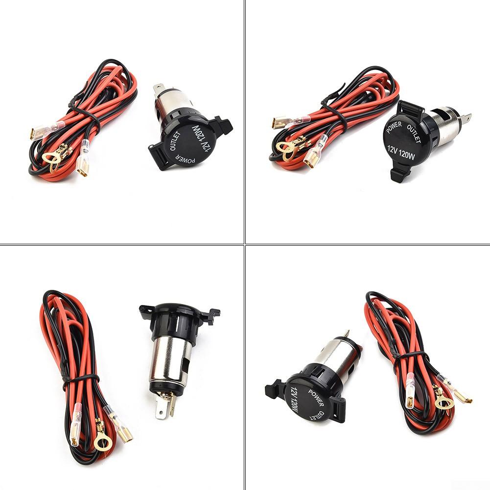 Portable And Practical 100cm Wire 1 Set Fuse 12V Adapter Black Cable Car