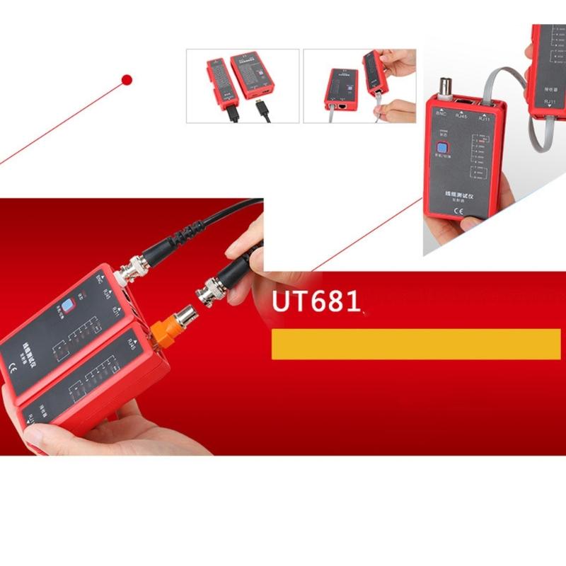 Professional Networking Line Tester Detects Open Short Circuit Errors in Ethernet Phone Cables