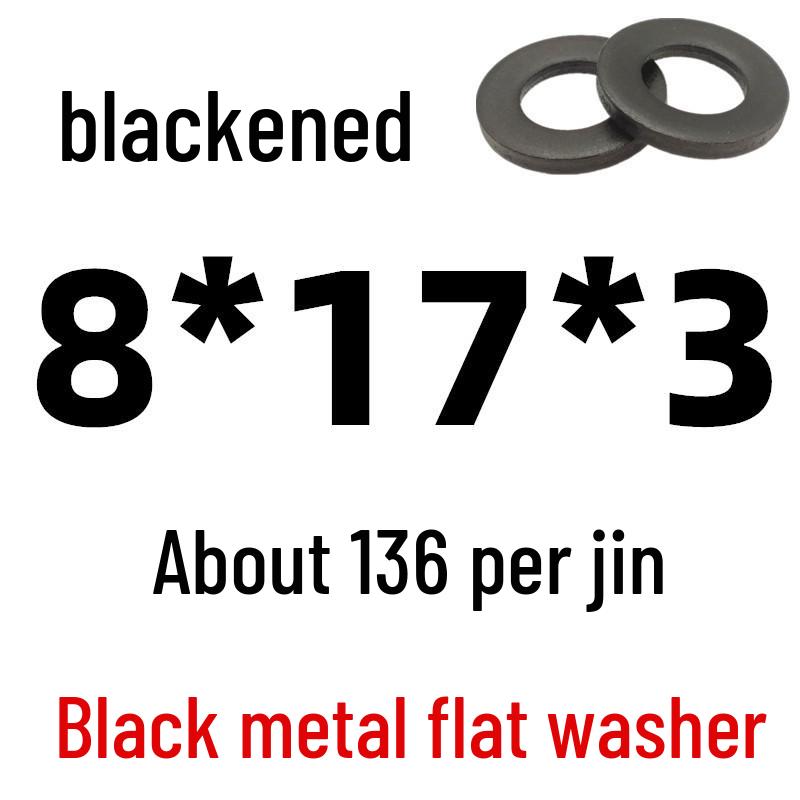 Thickened Black Iron Flat Washer for Screws, Non-standard Round Design
