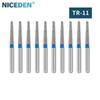 NICEDEN10 pcs/box Dental Diamond Burs FG 1.6mm For High Speed handpiece High Hardness Drill