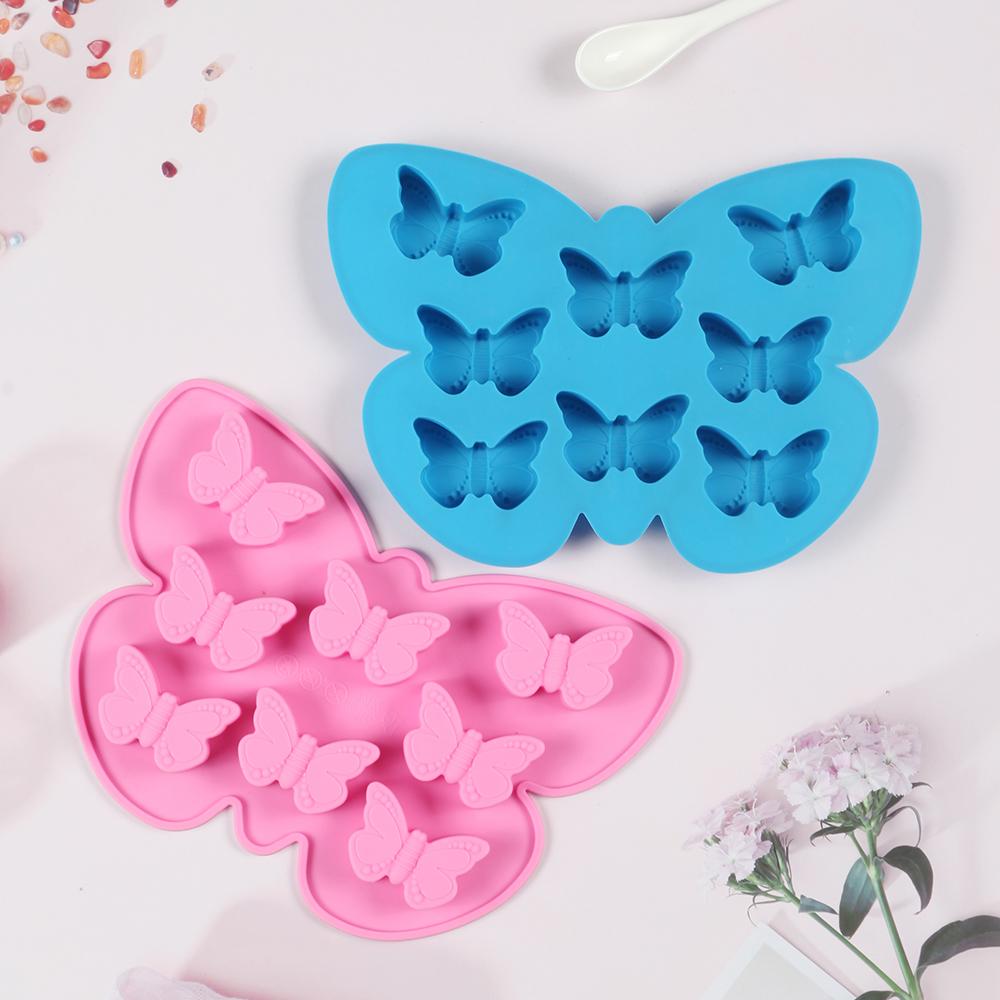 1pc 8Cavity Butterfly Silicone Baking Mold Non Stick Cake Chocolate Mould Oven Microwave DIY Baking Tool for Home Kitchen Bakers