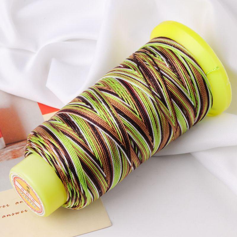 

Большой моток секционно окрашенной пряжи, разноцветная плетеная веревка, плетеная вручную веревка, материал для DIY ремня для переноски, браслет, ожерелье, кольцо, обмоточная плетеная веревка 9 Shares-Color 17(270 m)