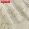 1PC Nuan Series European Luxury Embroidered Sheer Curtain Transparent White Tulle for Living Room Bedroom Window Decoration Home Decor