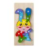 3D Wooden Buckle Puzzle: Educational Toy for Early Learning - Numbers, Transportation, and Animal Blocks