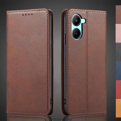 Atracción Magnética Funda de Cuero para OPPO Realme C33 Funda tipo Libro de Cuero PU Cartera Realme C 33 Bolsas Fundas Coque